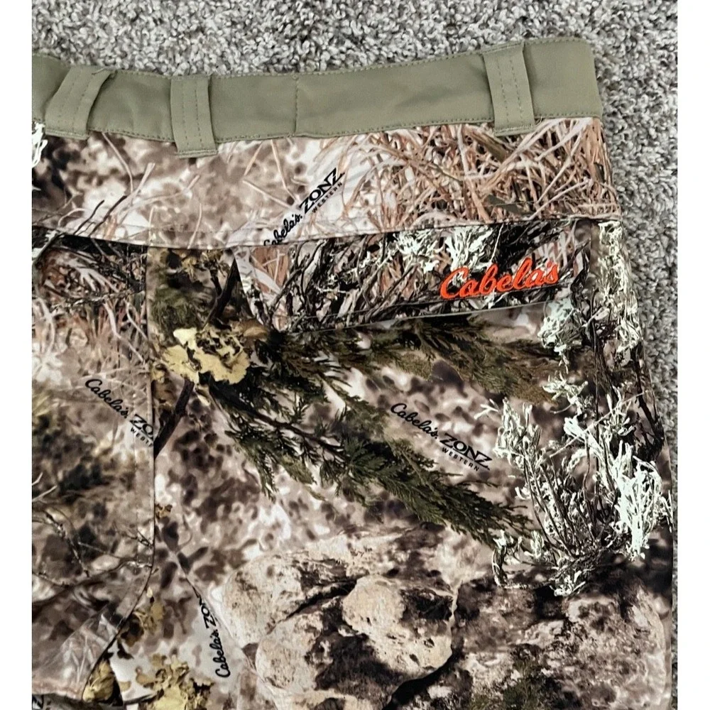 Cabelas Fleece Lined Zonz Camo‎ Pants Men's XL Mossy Oak Hunting Outdoor